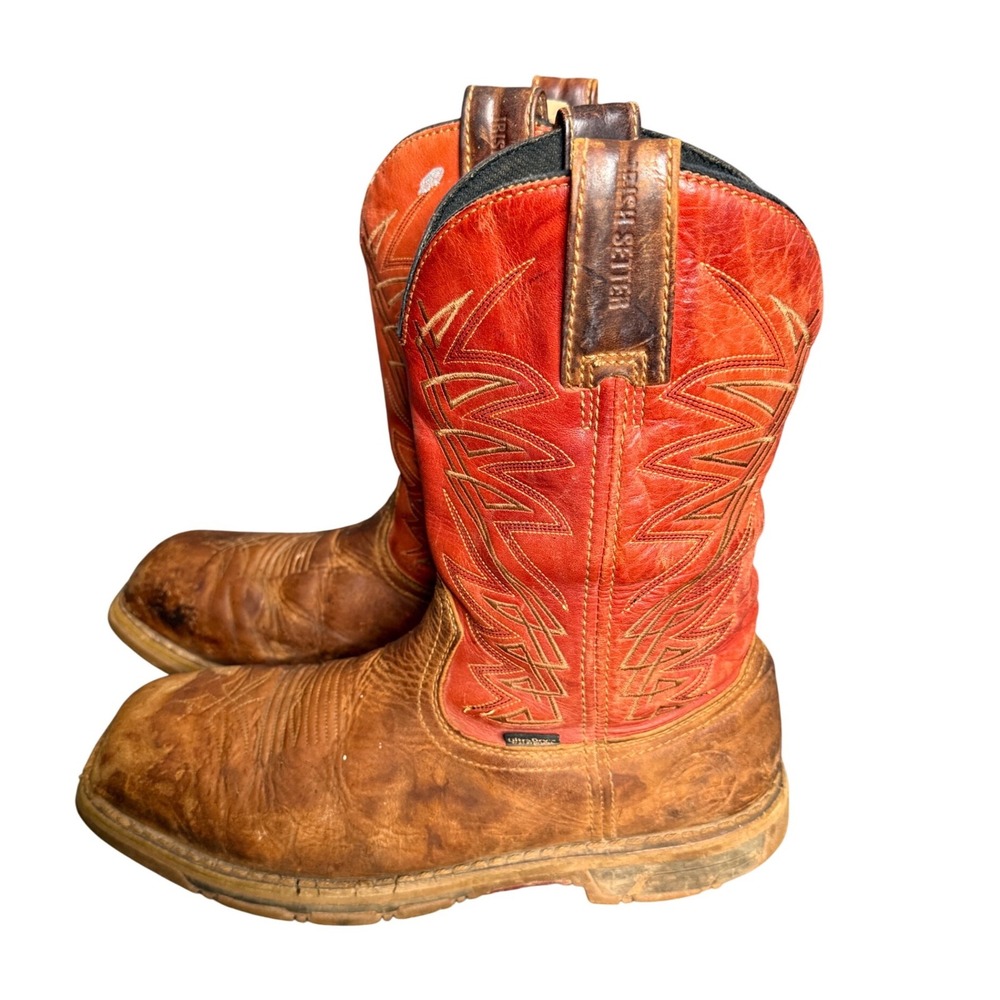 Irish Setter Marshall 83910 Steel Toe Work Boots Mens 11 D Brown Red Waterproof